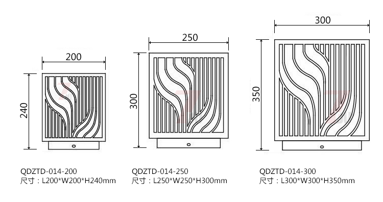 (QDZTD-014)~zΰ^200mm250mm300mmߴʾD